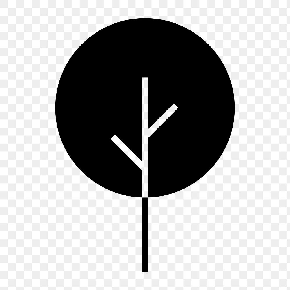 Tree environment png icon, line art design, transparent background