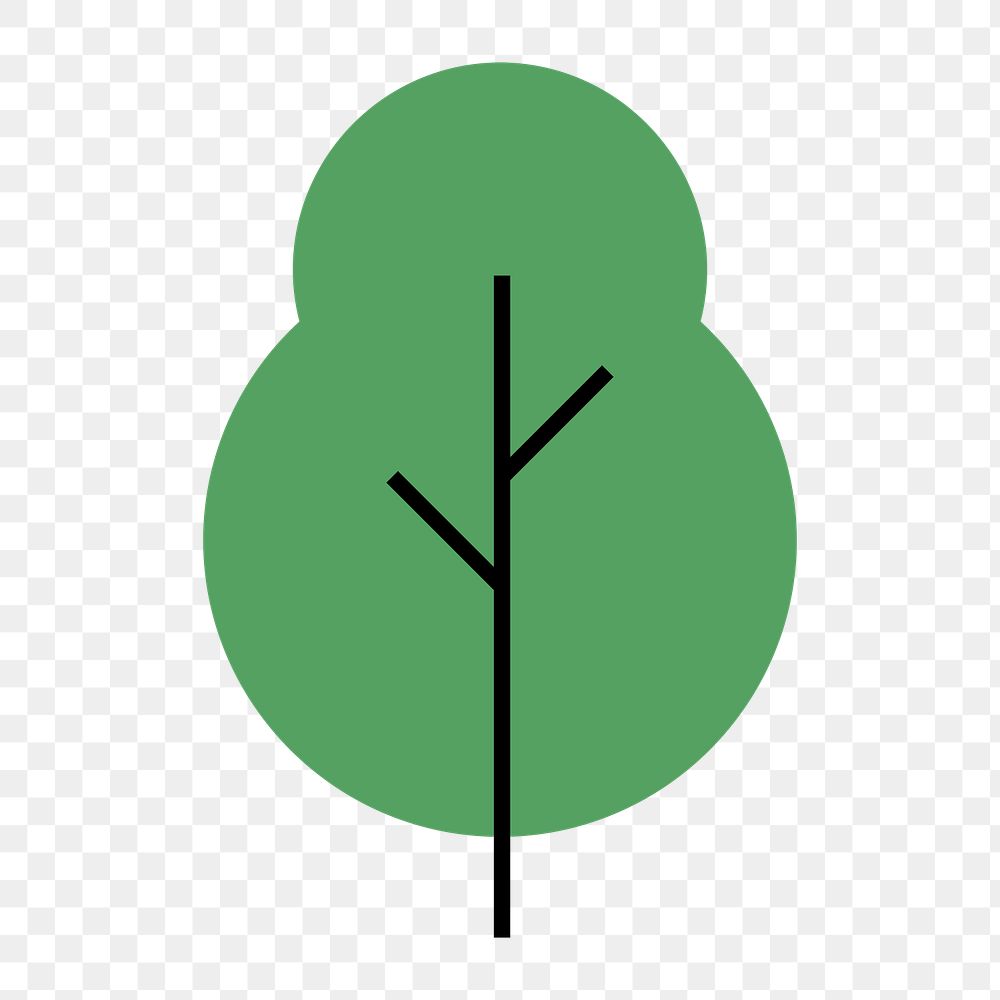 Tree environment png icon, line art design, transparent background