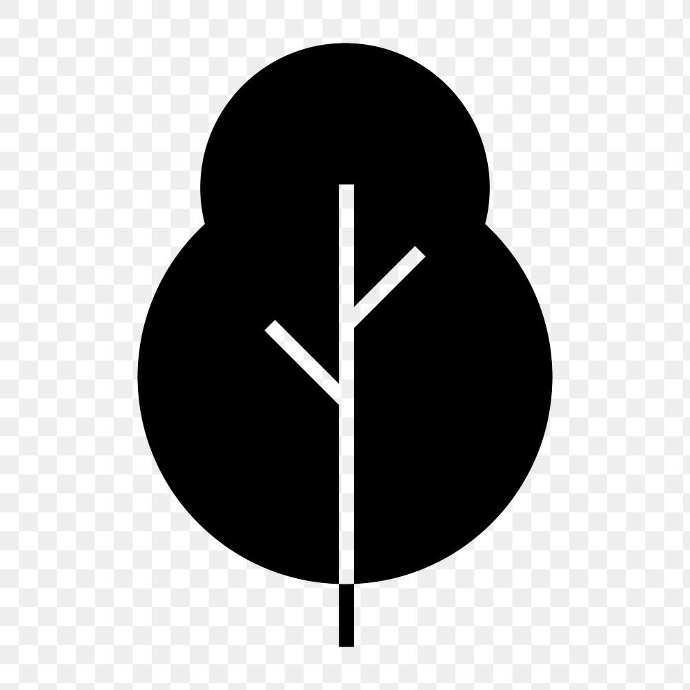 Tree environment png icon, line art design, transparent background