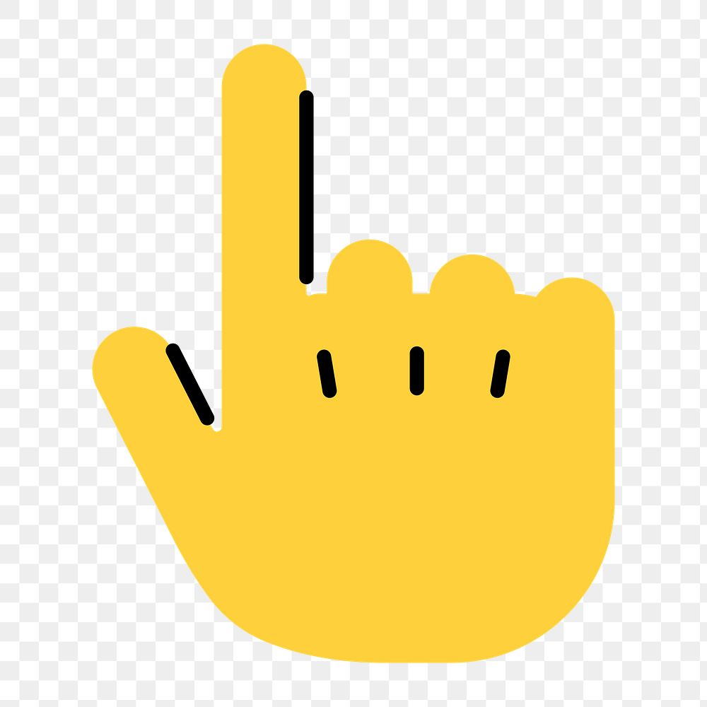 Pointing finger  png icon, line art design, transparent background