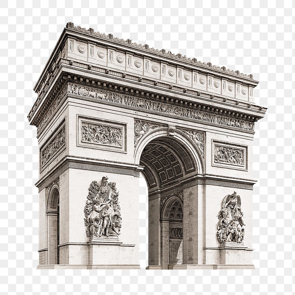 PNG Arc de Triomphe  collage element, transparent background