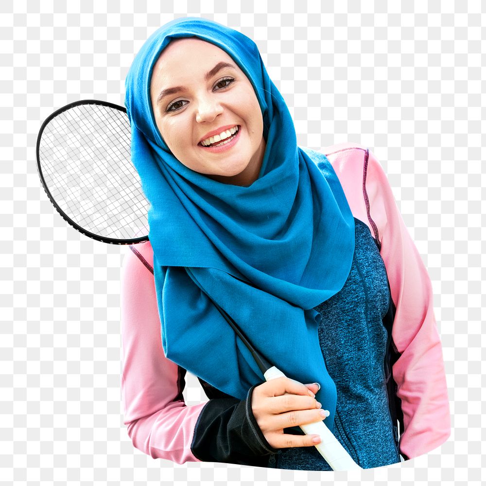 Muslim woman png collage element, transparent background