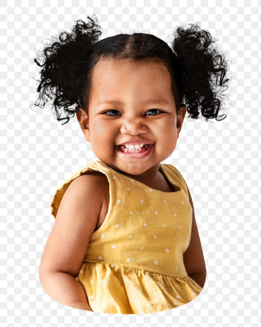 PNG Smiling toddler collage element, transparent background