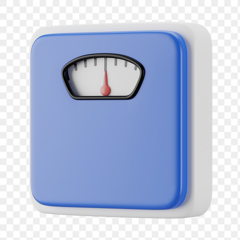 PNG 3D weight scale, element illustration, transparent background