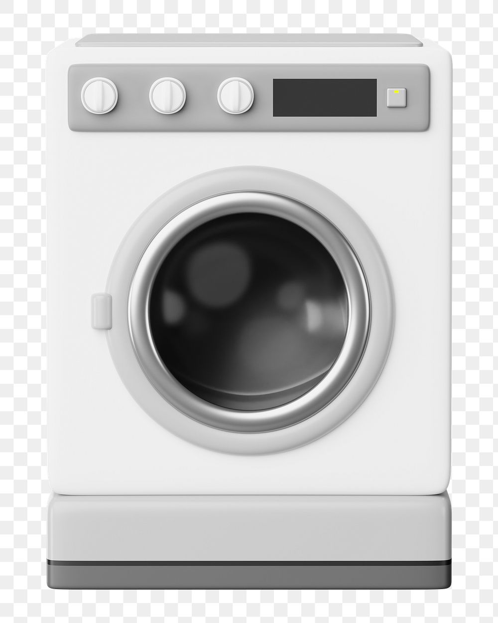 PNG 3D washing machine, element illustration, transparent background