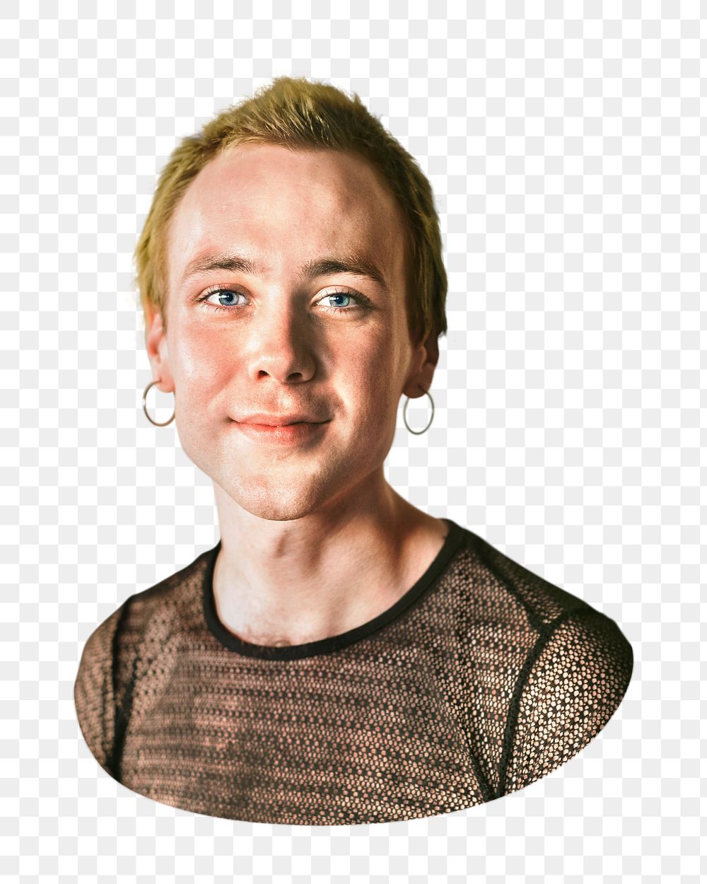 PNG happy non-binary person, transparent background