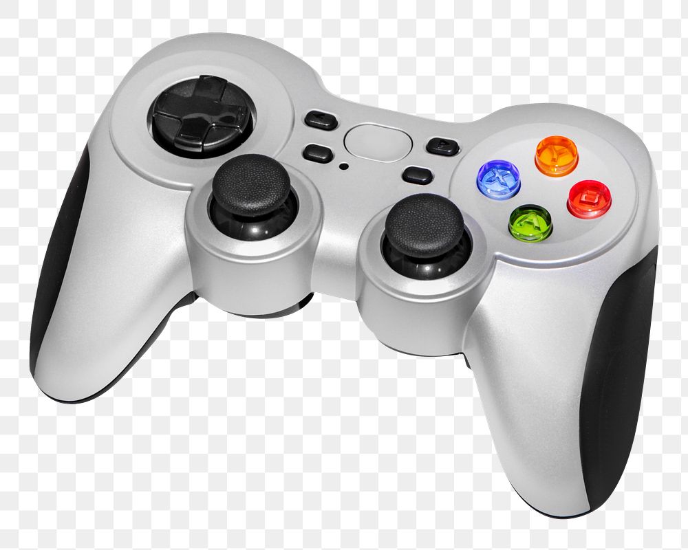 Png game controller, isolated object, transparent background