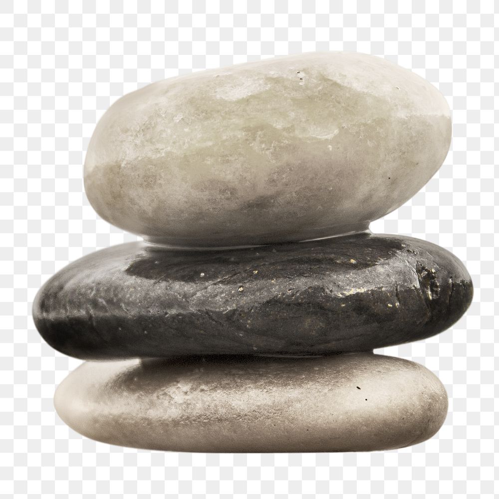 Zen rocks png collage element, transparent background