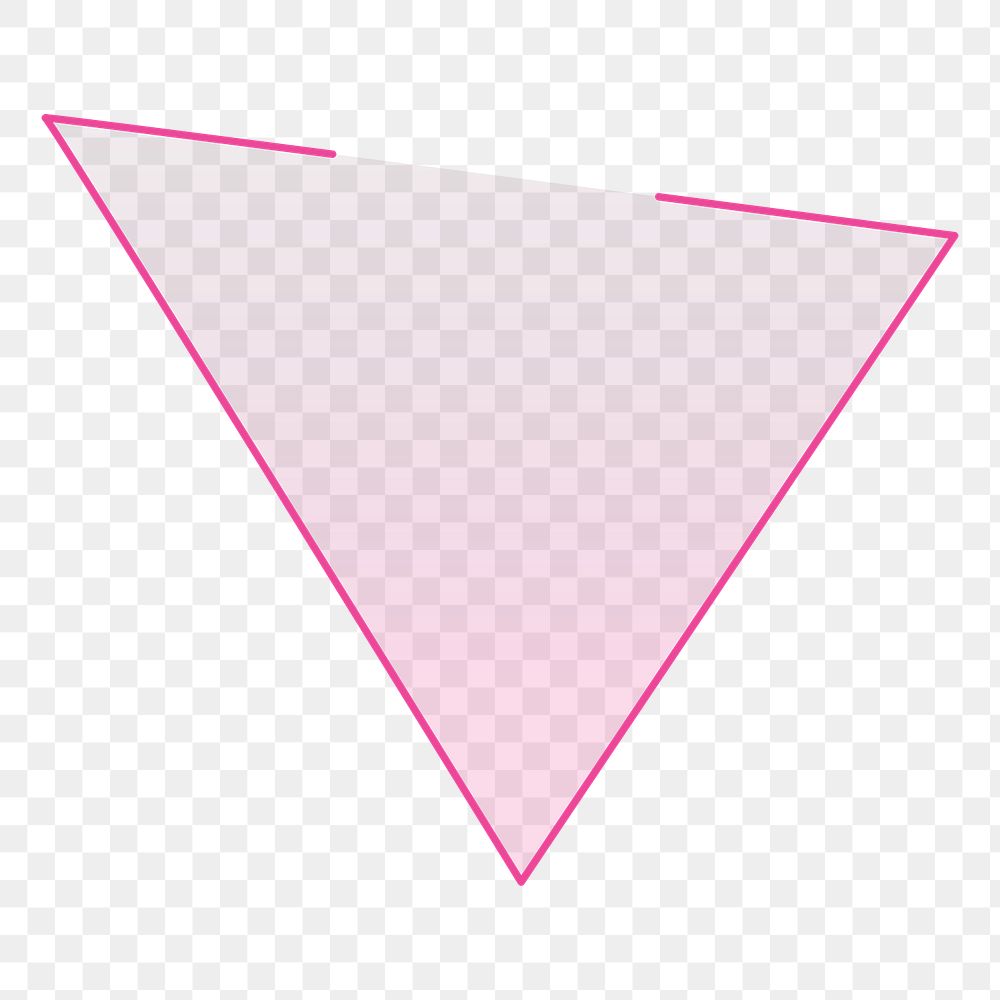 PNG pink gradient triangle transparent background