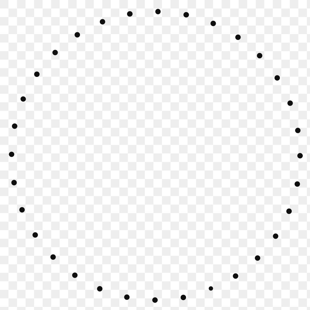 Dotted circle shape png, transparent background
