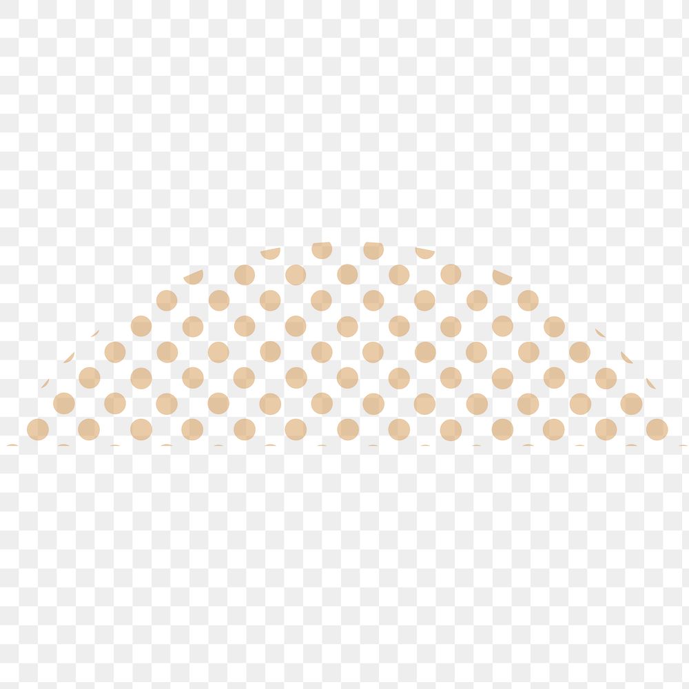 Dotted semi-circle shape png, transparent background