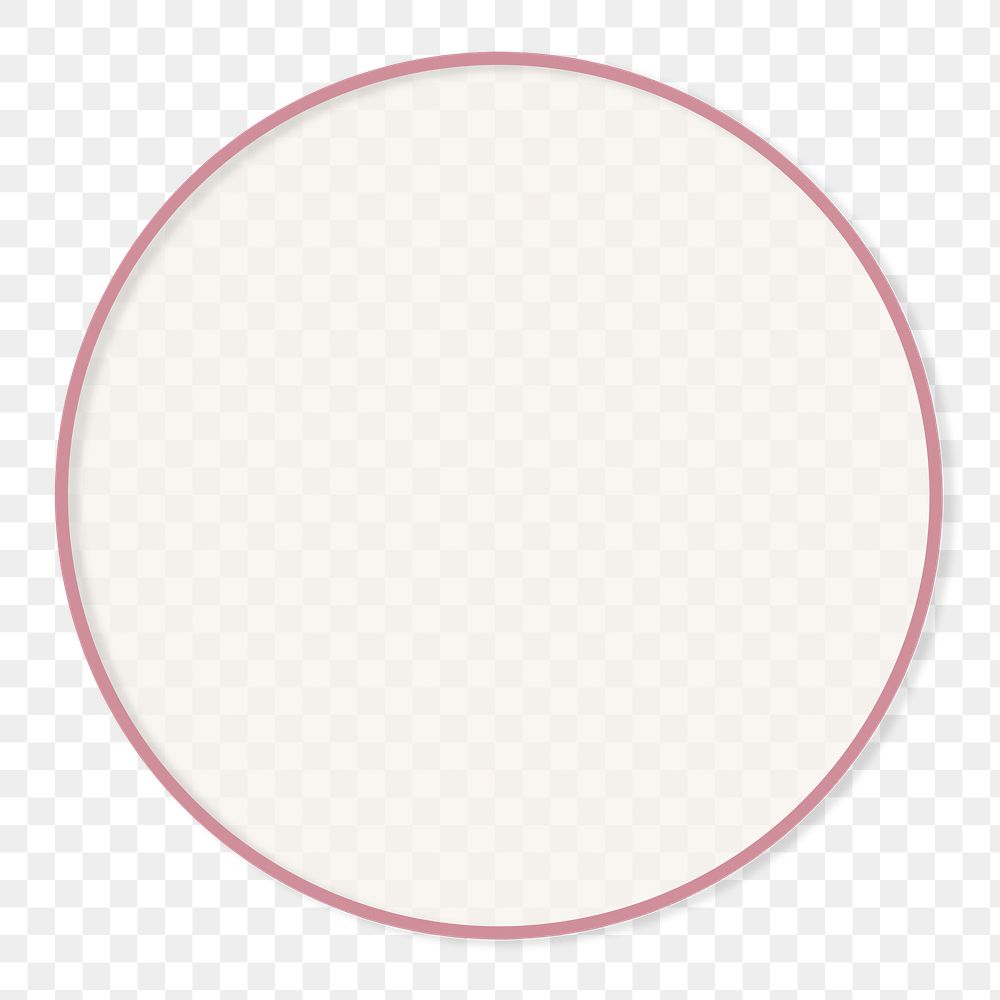 Pink circle line png, transparent background