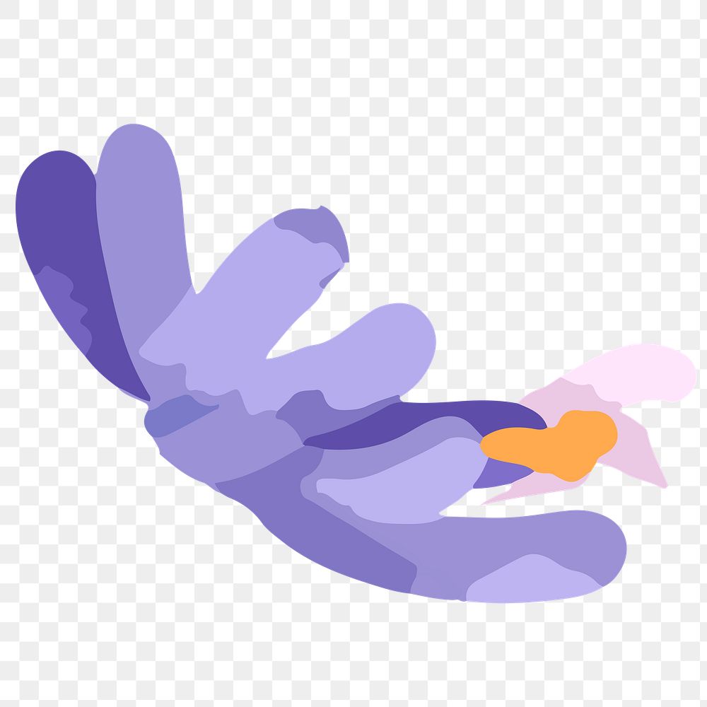 PNG watercolor purple flower, transparent background