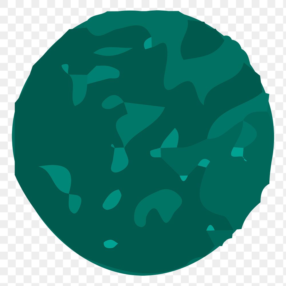 PNG green circle element, textured round ball element transparent background