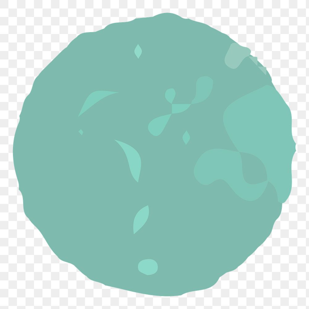 PNG aqua green circle element, textured round ball element transparent background