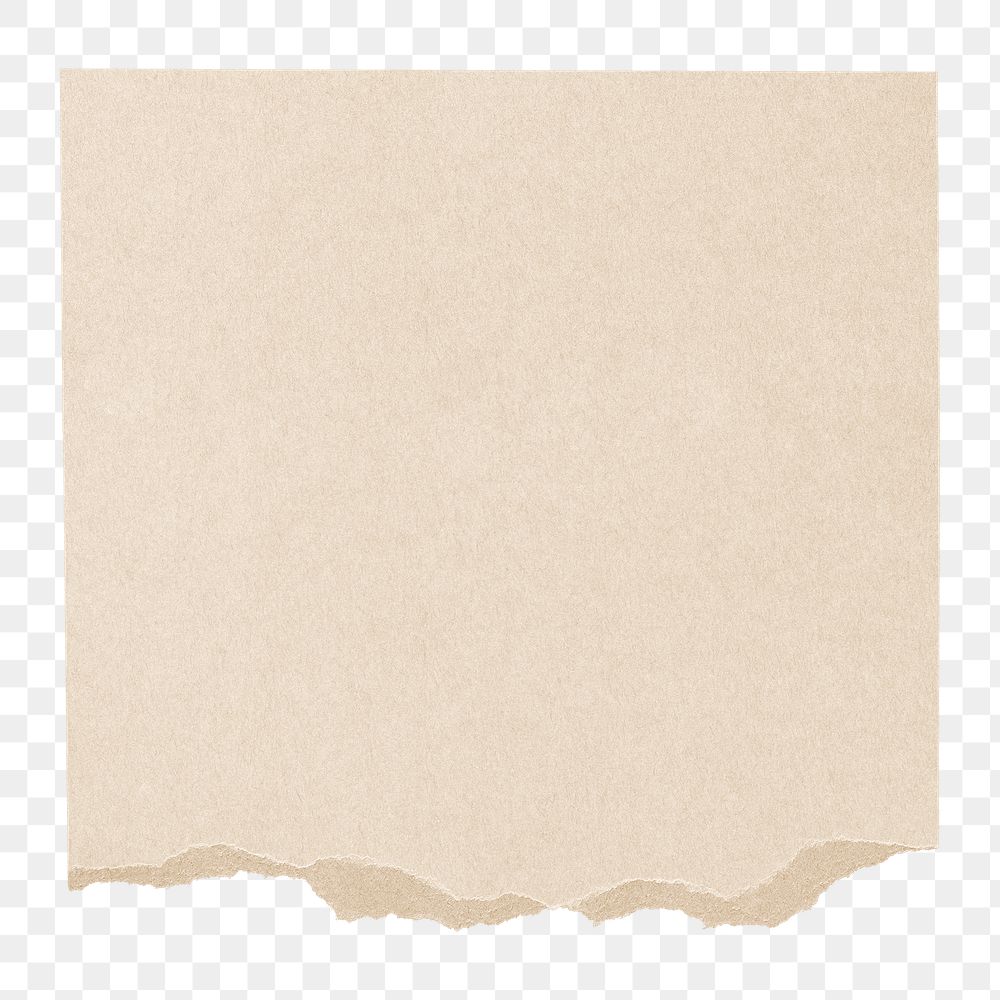 PNG square craft paper element, brown notepaper transparent background