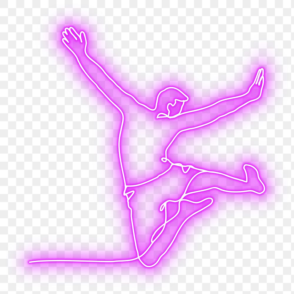 PNG neon purple man illustration, transparent background