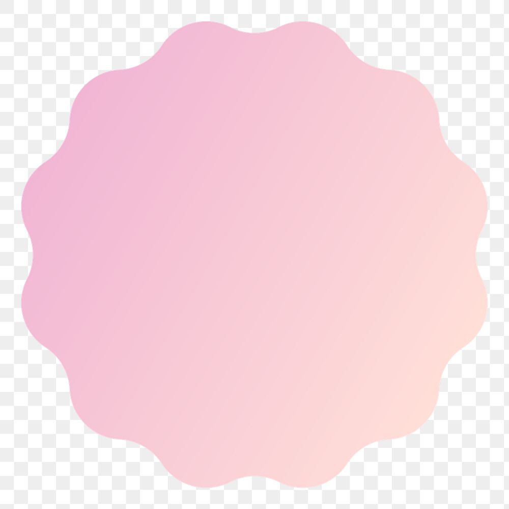 PNG circle bubble speech, gradient pink and orange pastel badge  transparent background