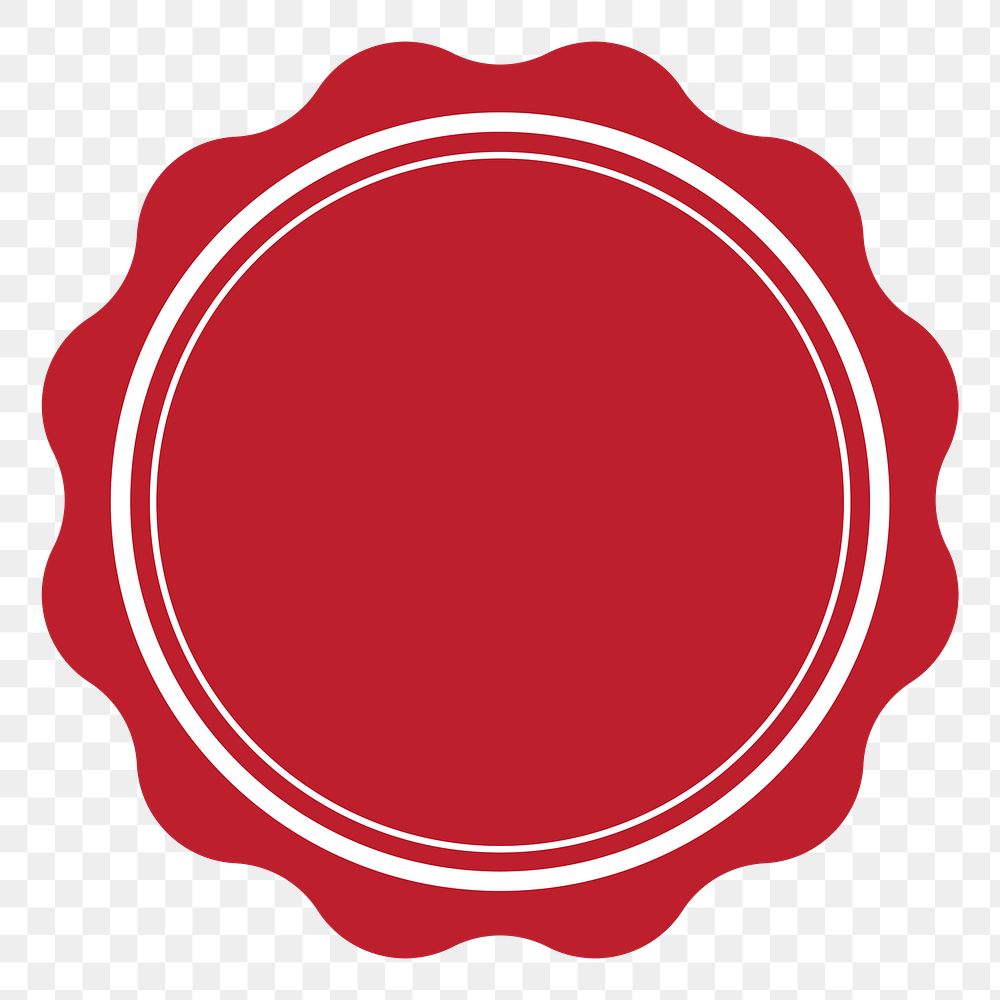 PNG jagged circle badge, award label transparent background