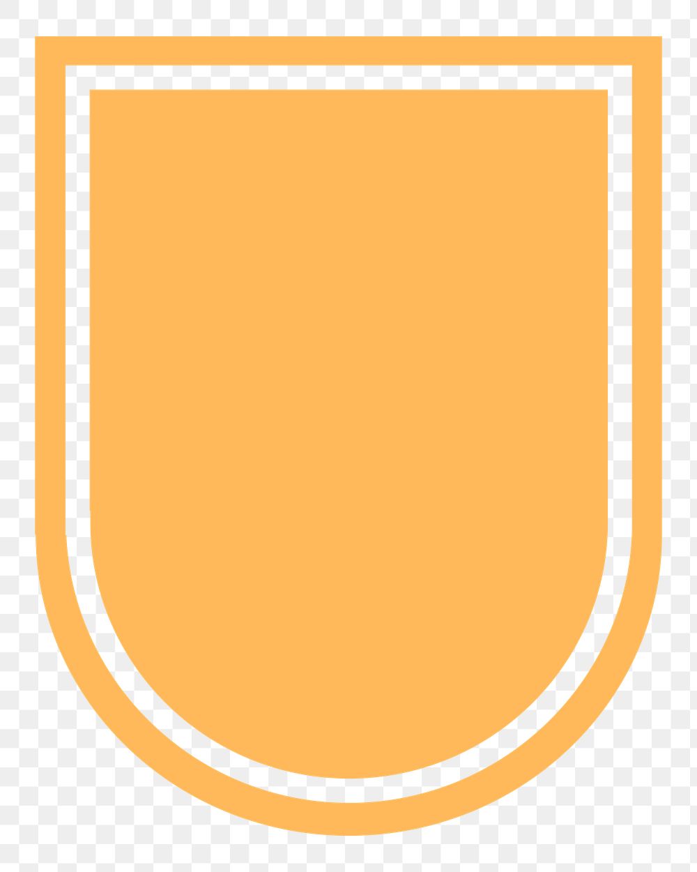 PNG orange badge, simple armor banner label transparent background
