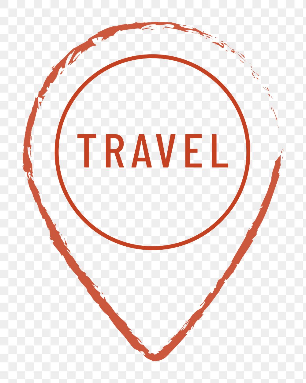 PNG red travel pin icon, transparent background
