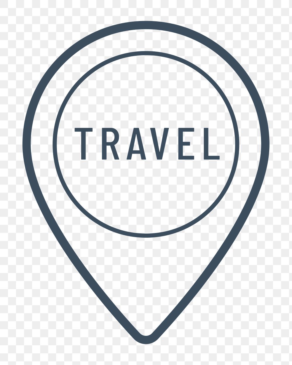 PNG travel location pin icon, transparent background