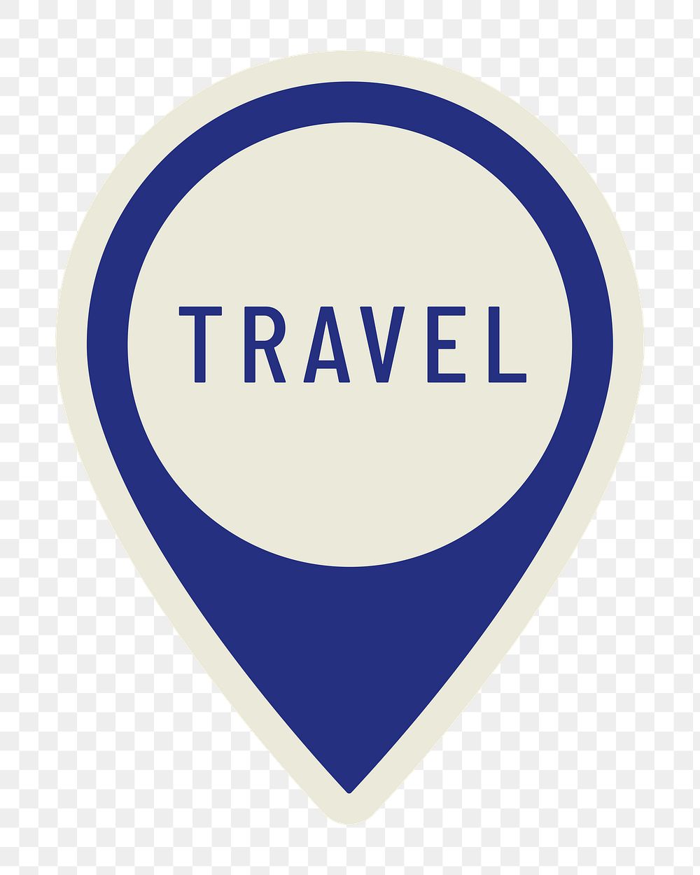 PNG blue travel pin icon, transparent background