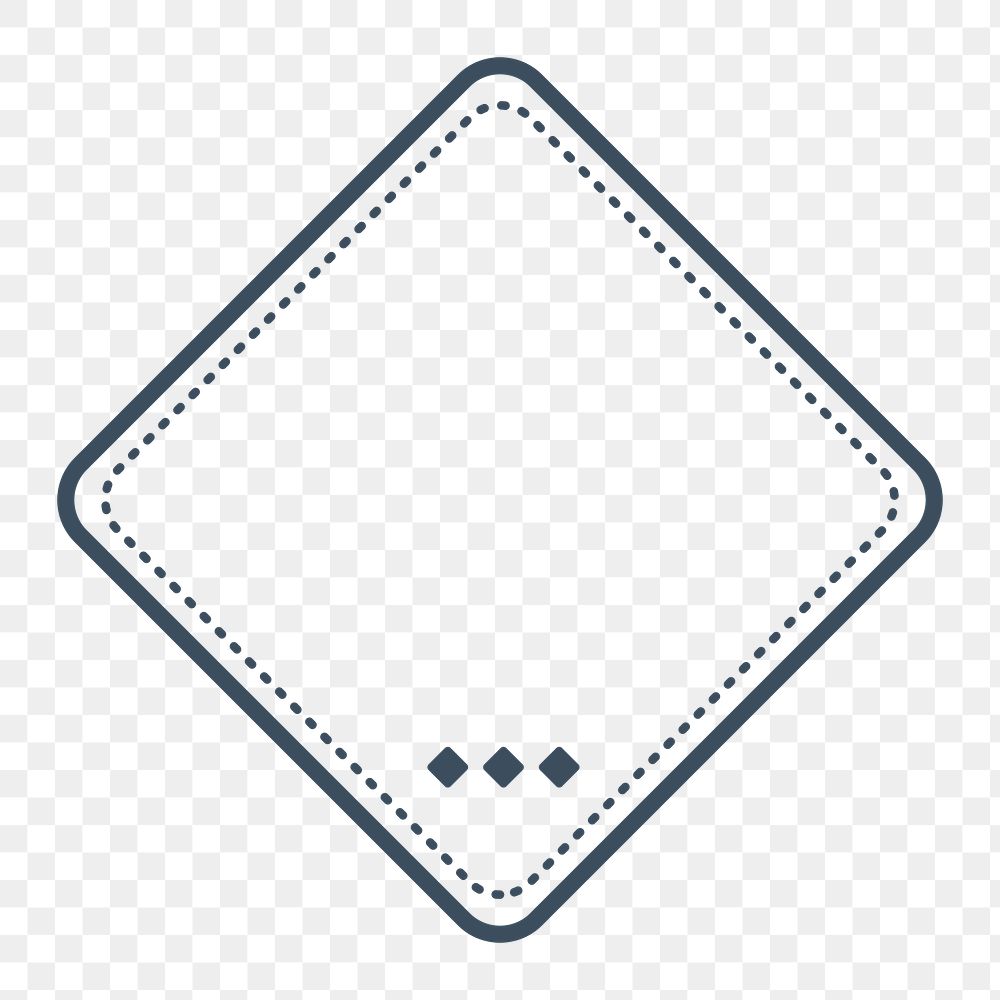 PNG simple geometric outline badge, transparent background