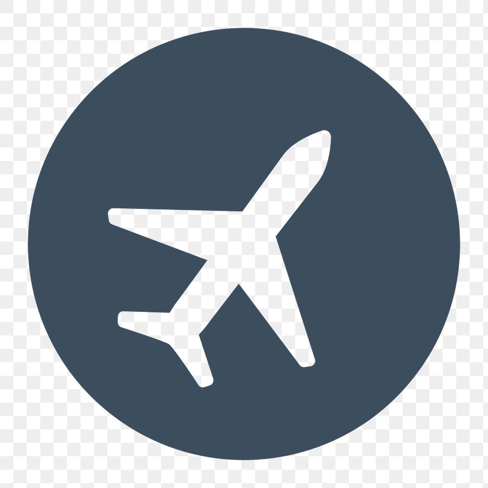 PNG green round airplane icon, transparent background