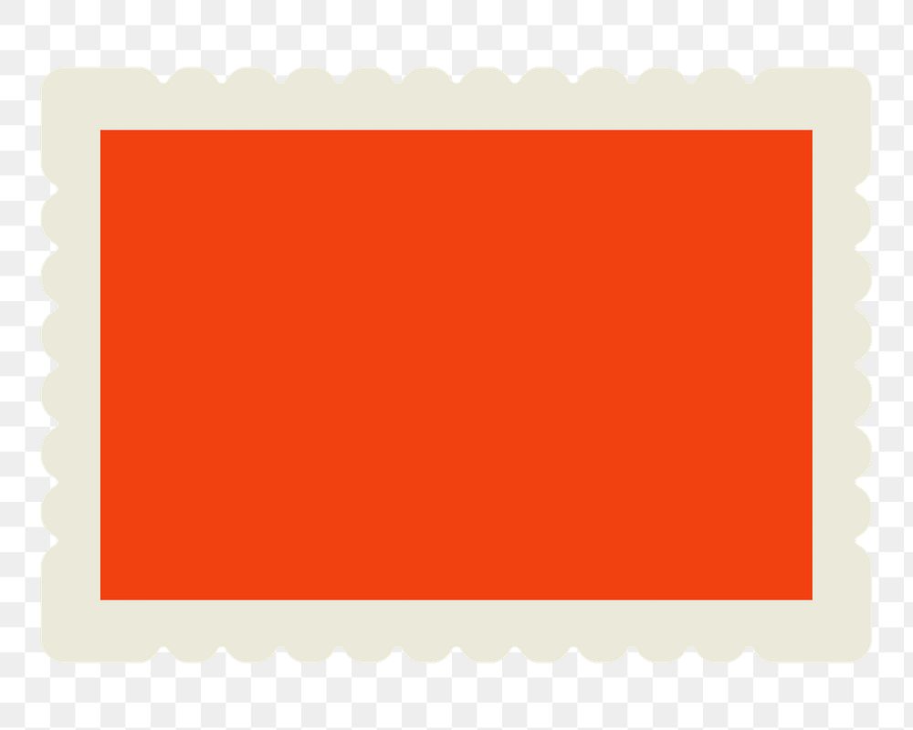 PNG red rectangle stamp element, transparent background