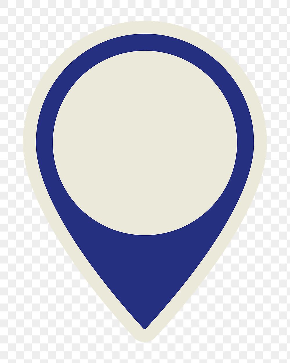 PNG blue location pin icon, transparent background