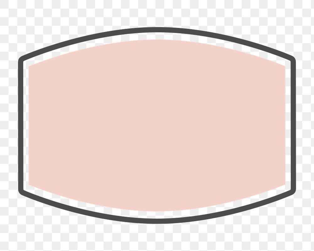 PNG pink geometric badge, transparent background