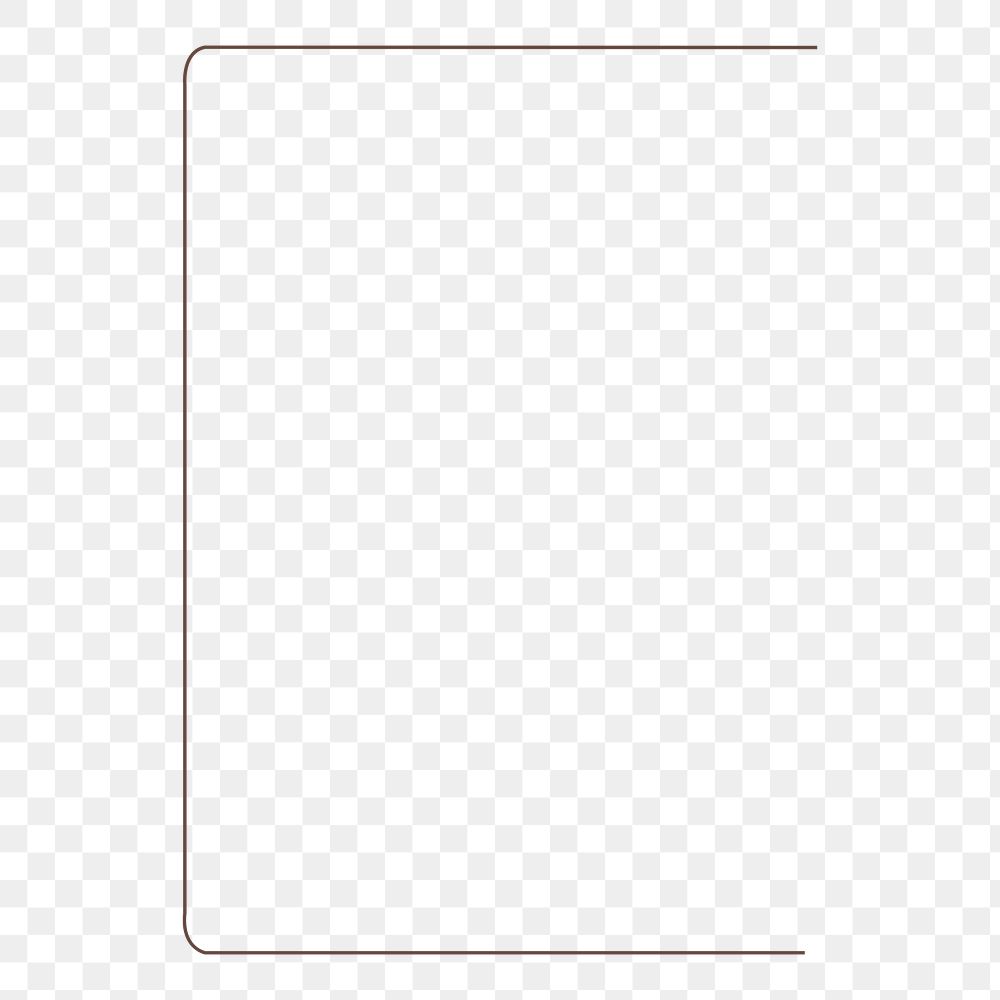 PNG brown line copyspace, transparent background