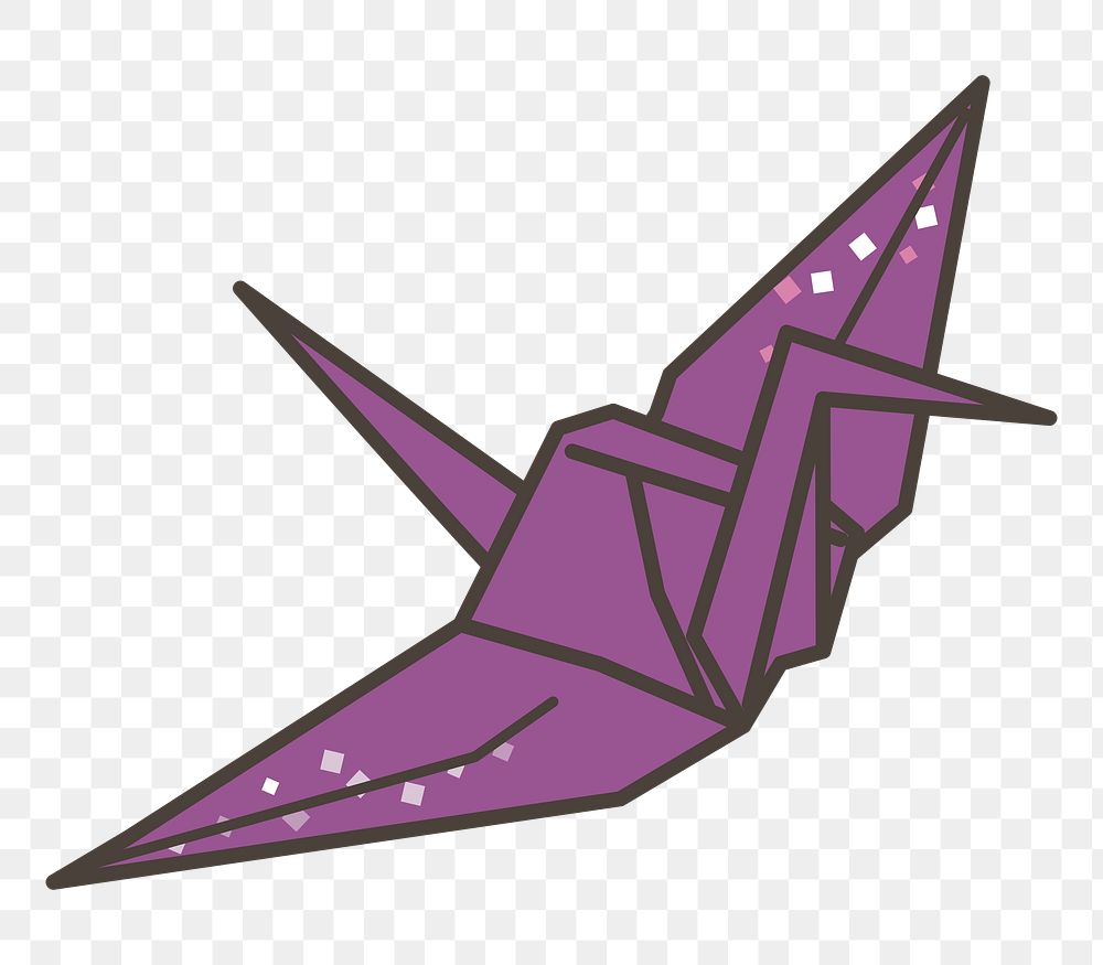 Bird origami png clipart, transparent background. Free public domain CC0 image.