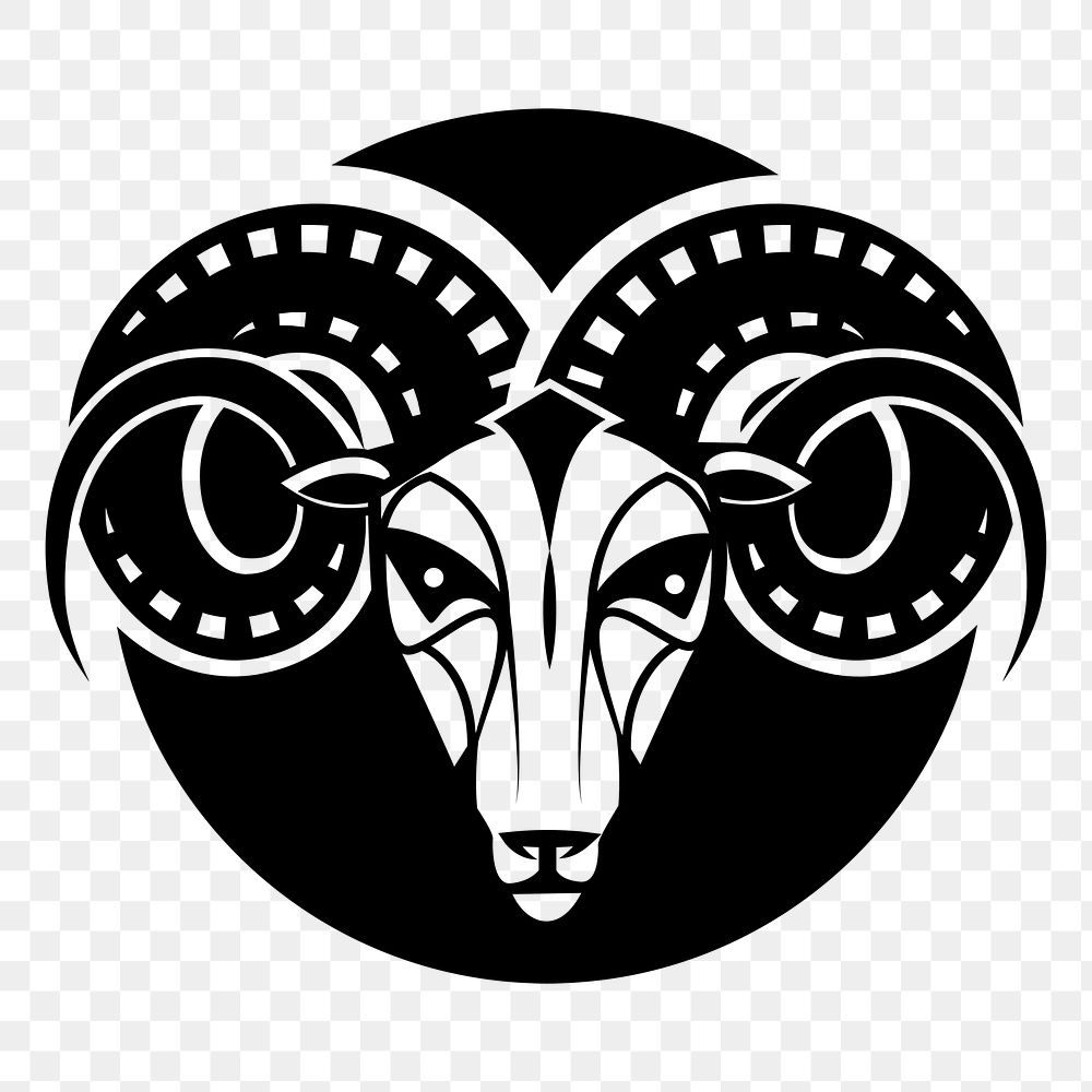 PNG Capricorn zodiac astrology, year of goat sticker,  transparent background. Free public domain CC0 image.