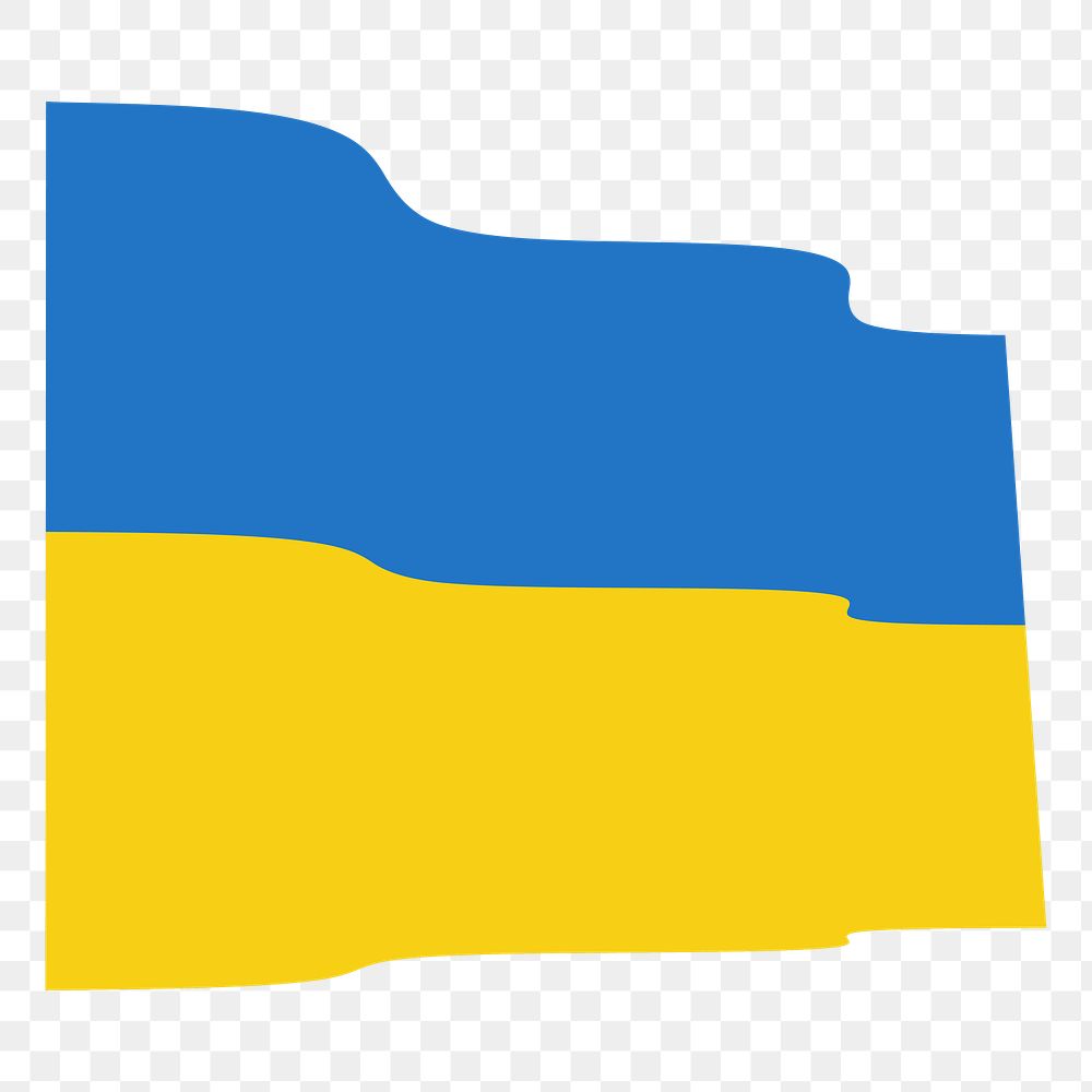 PNG Ukraine flag sticker,  transparent background. Free public domain CC0 image.