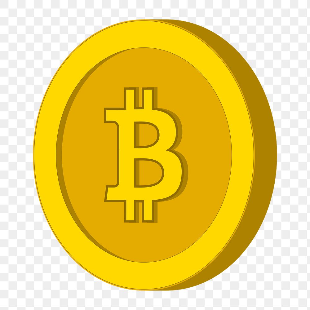 PNG Bitcoin cryptocurrency sticker, transparent background. Free public domain CC0 image.