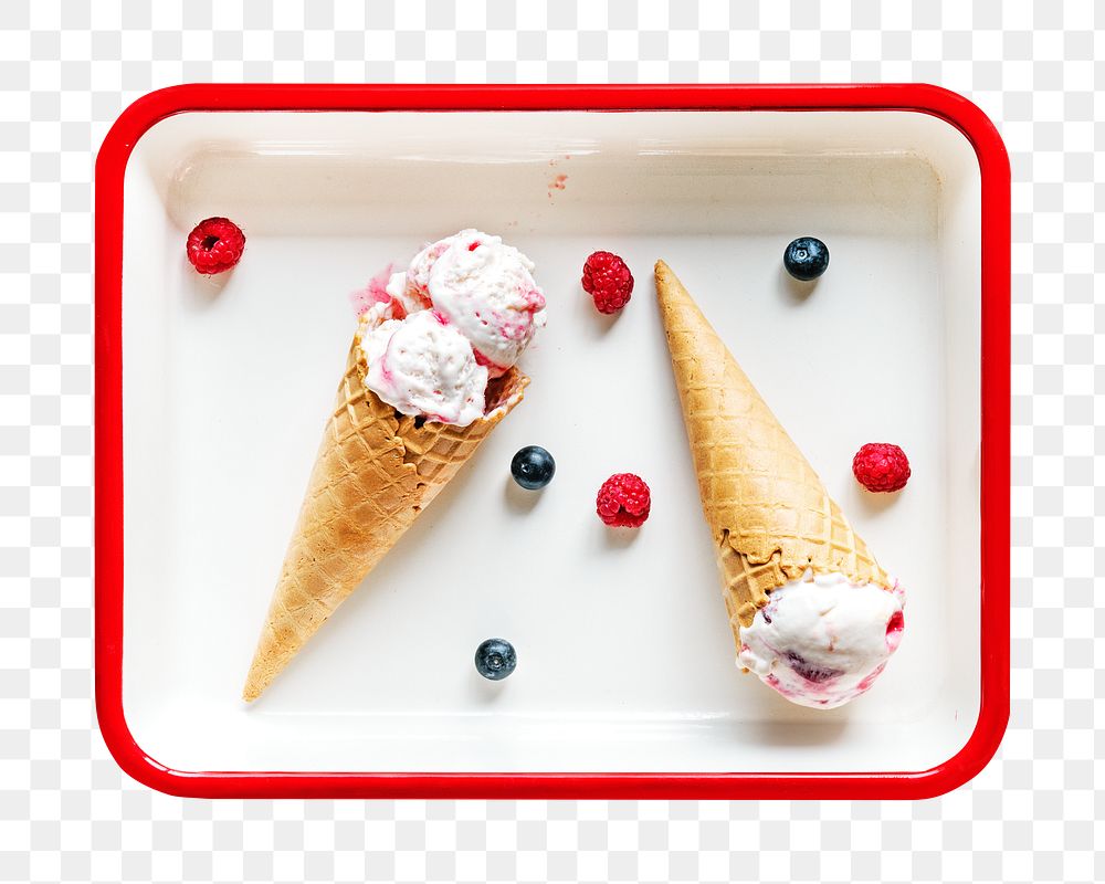 Ice cream png, food element, transparent background