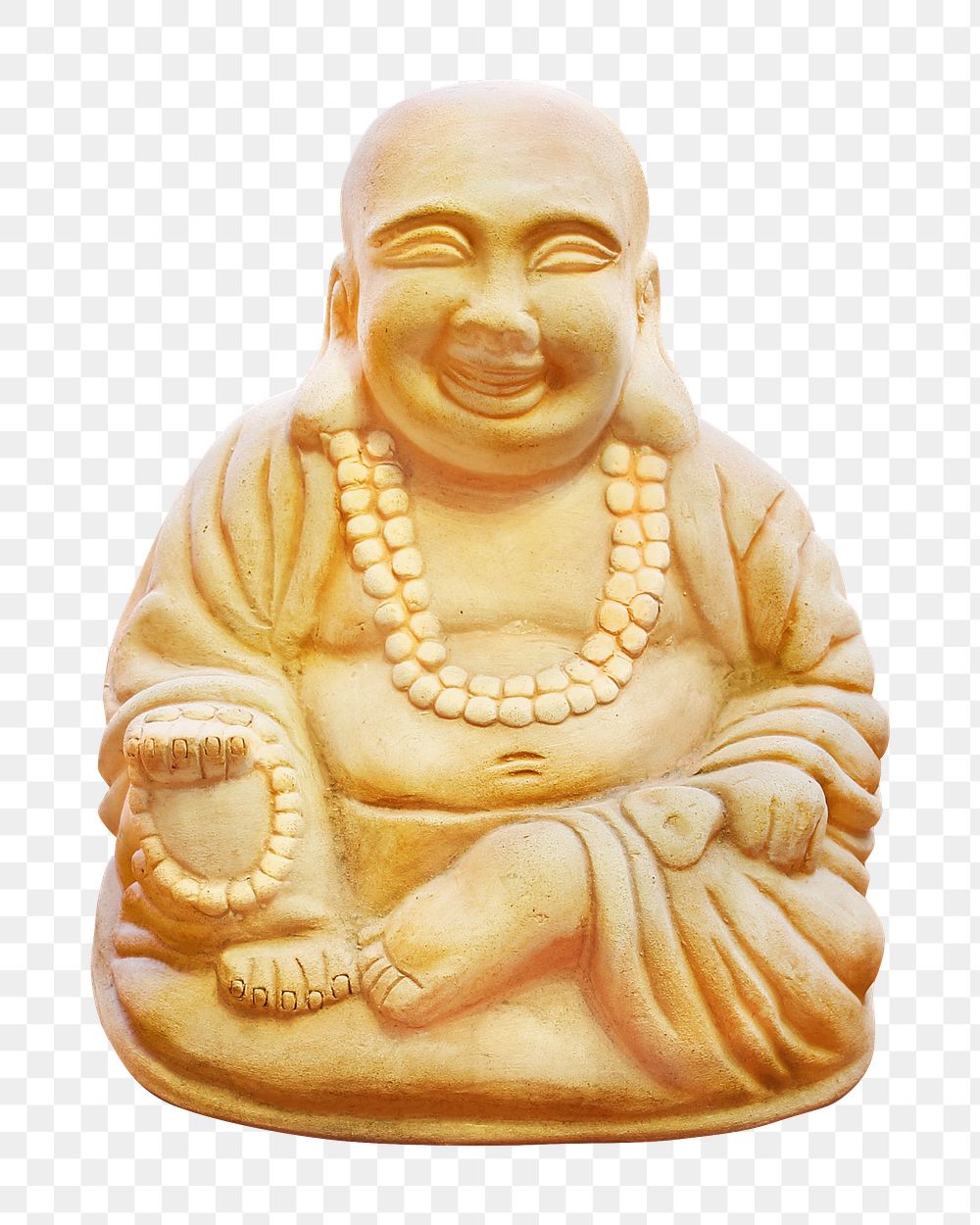 Buddhism religion png monk statue, transparent background