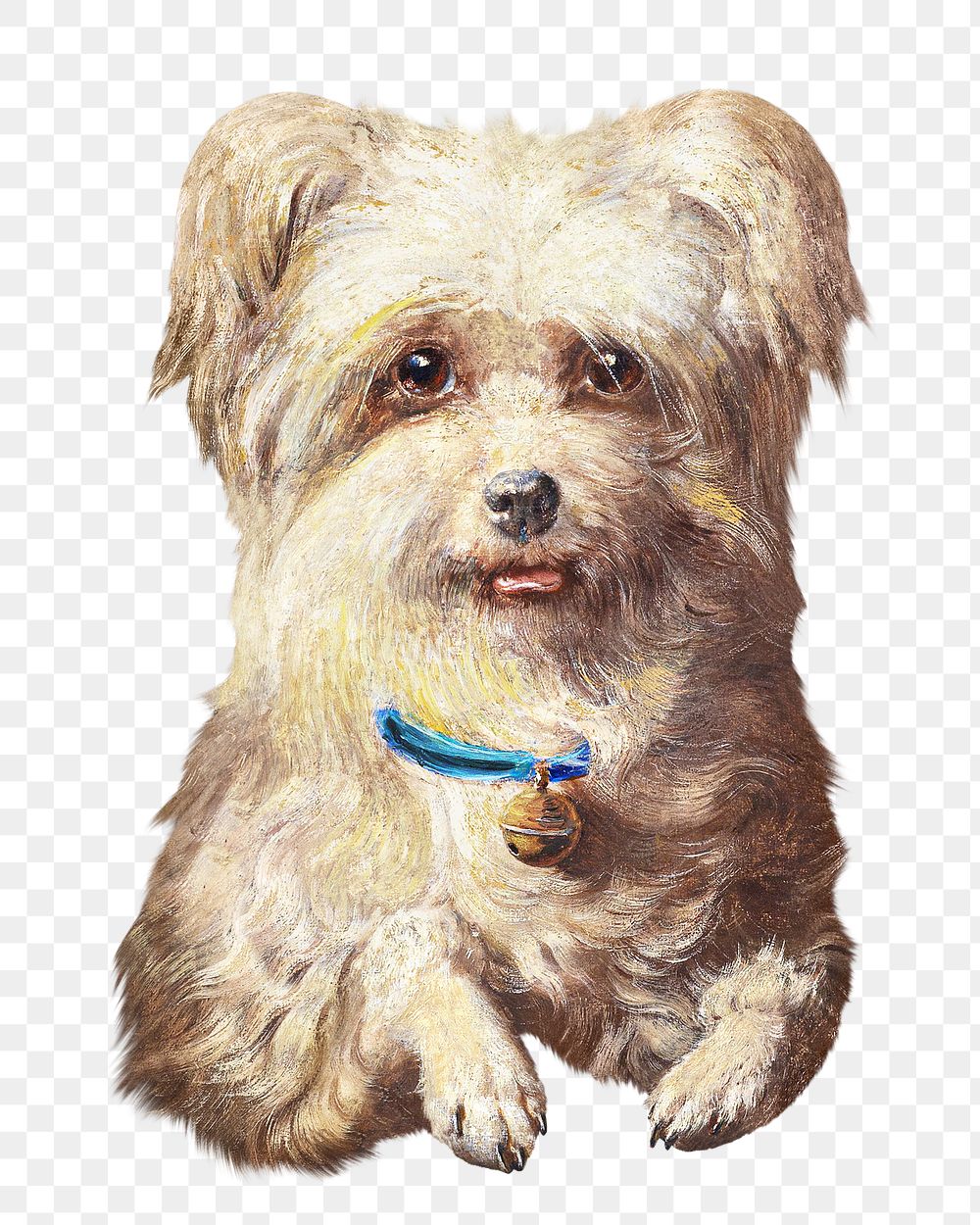 PNG Griffon Bruxelloi dog painting art, transparent background. Remixed by rawpixel. 