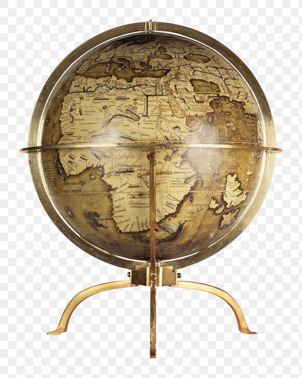 Terrestrial globe png collage element, transparent background. Remixed by rawpixel. 