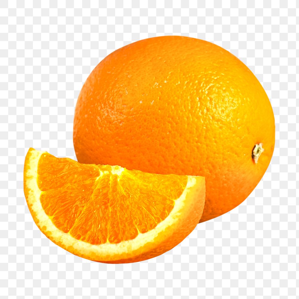 Fresh orange png, transparent background