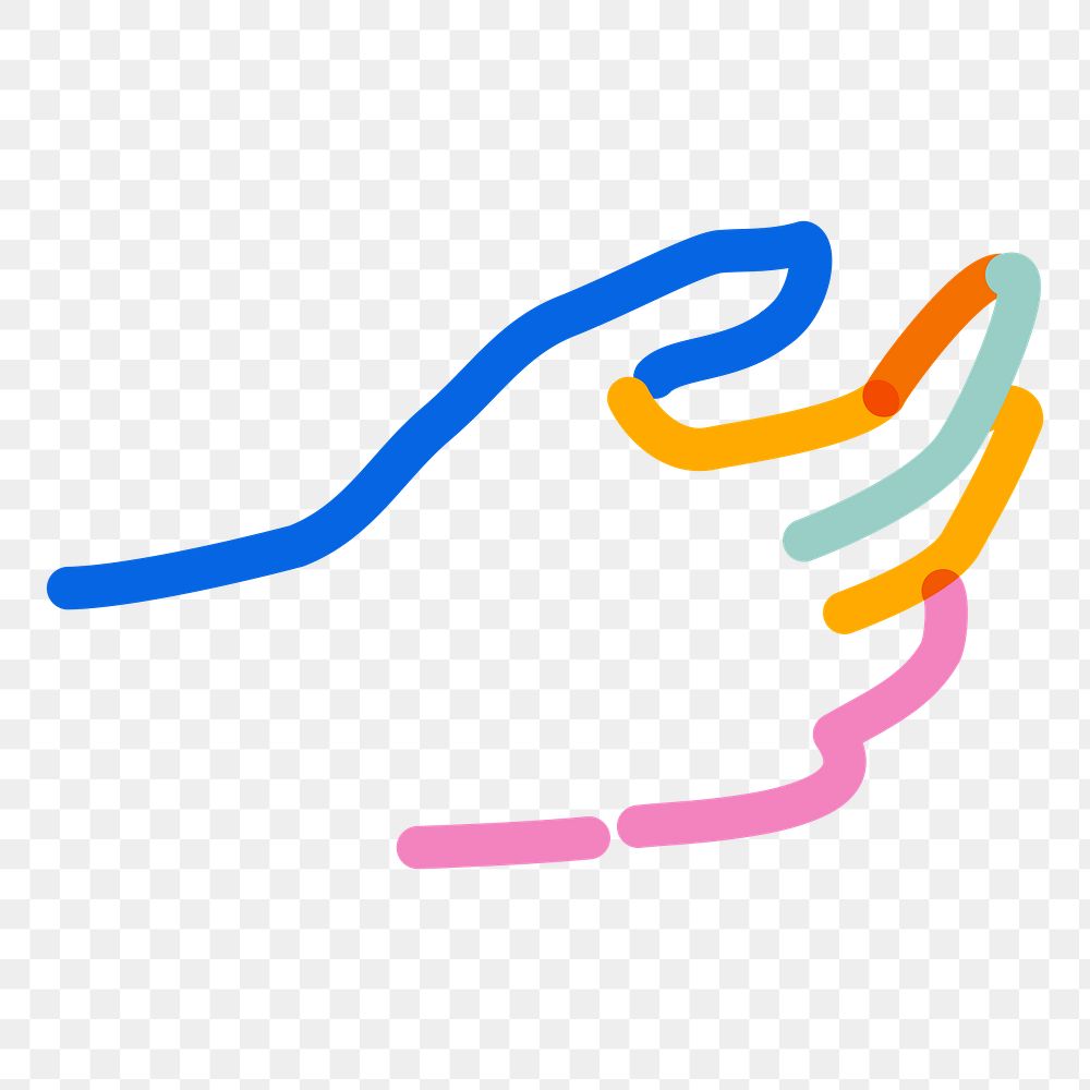 Png hand doodle line art, transparent background