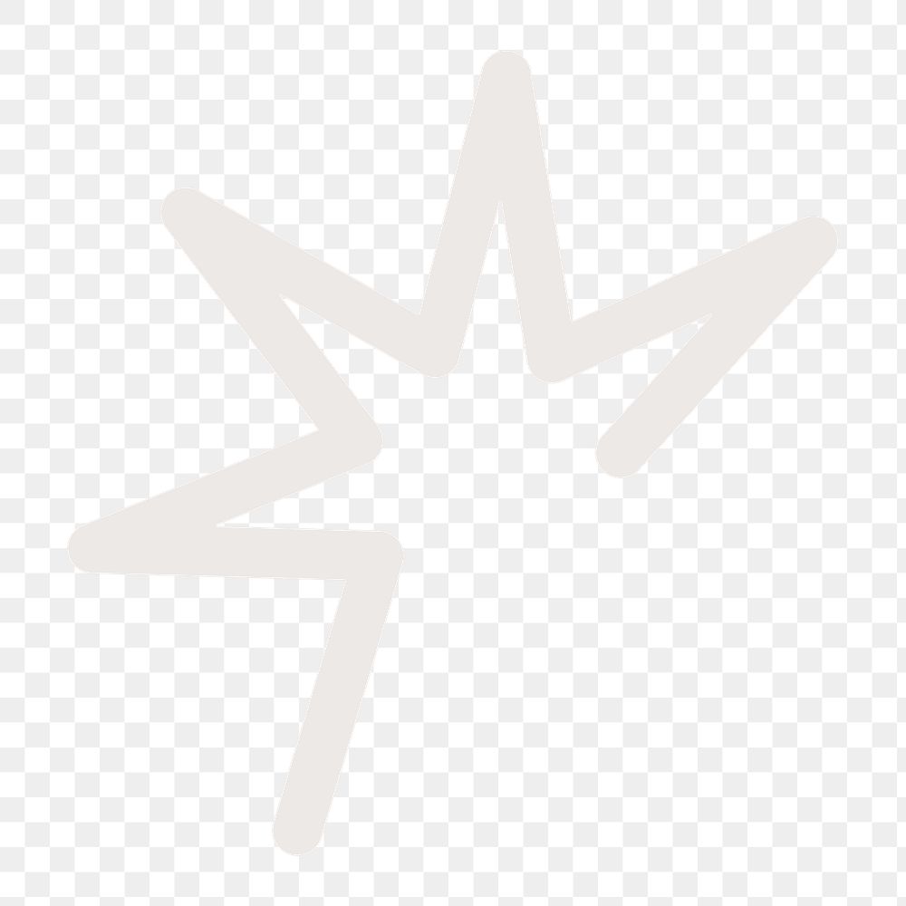 Png white jagged doodle line art, transparent background