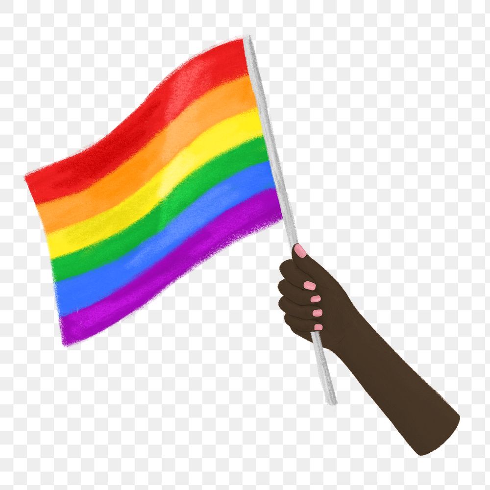 Pride flag png, African American, transparent background