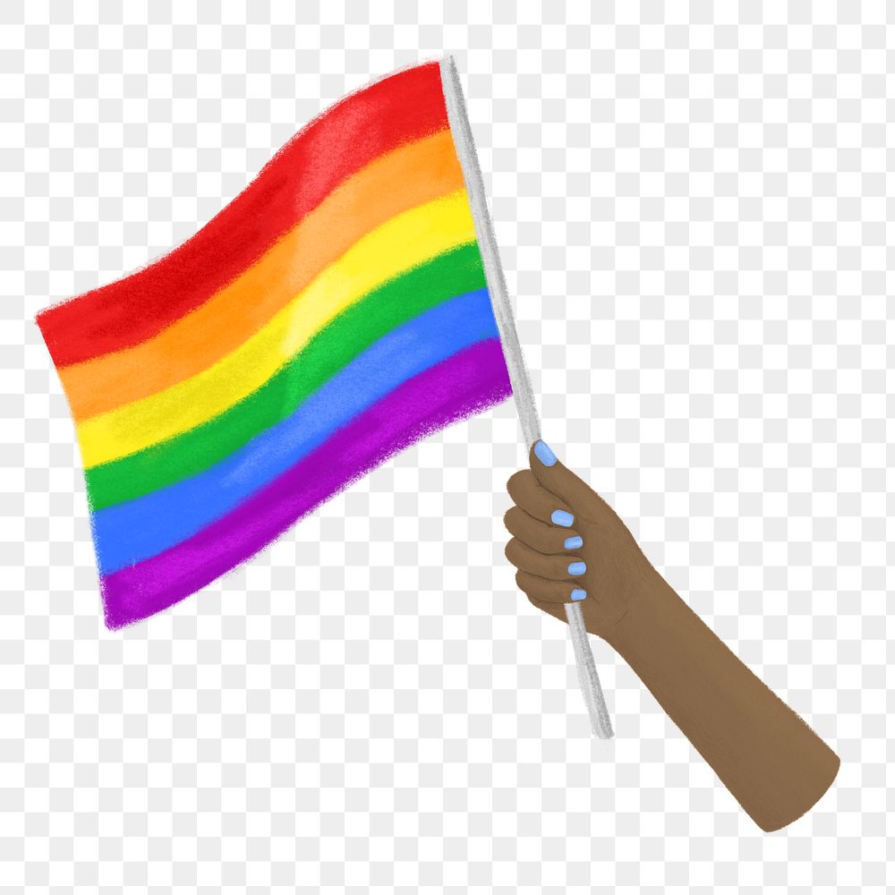 Pride flag png, diversity illustration, transparent background