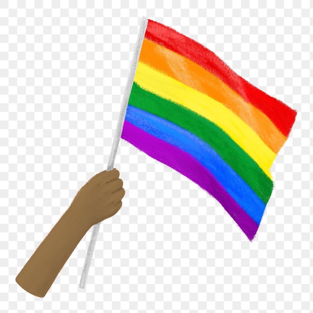 Pride flag png, diversity illustration, transparent background