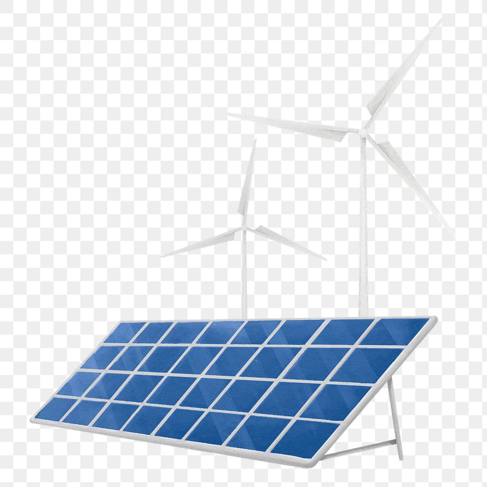 Clean energy png, aesthetic illustration, transparent background