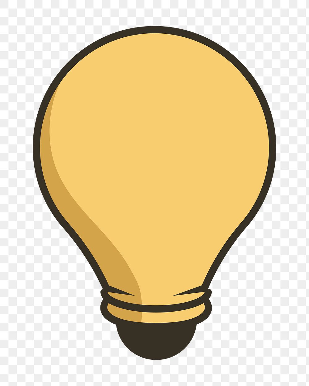 Light bulb png, retro illustration, transparent background