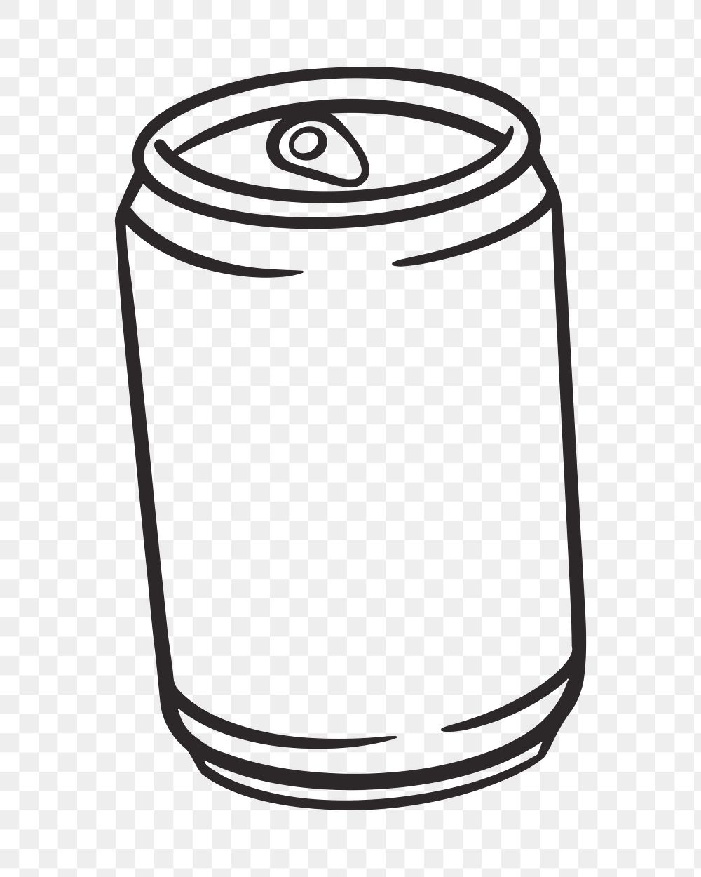 Soda can png, retro illustration, transparent background